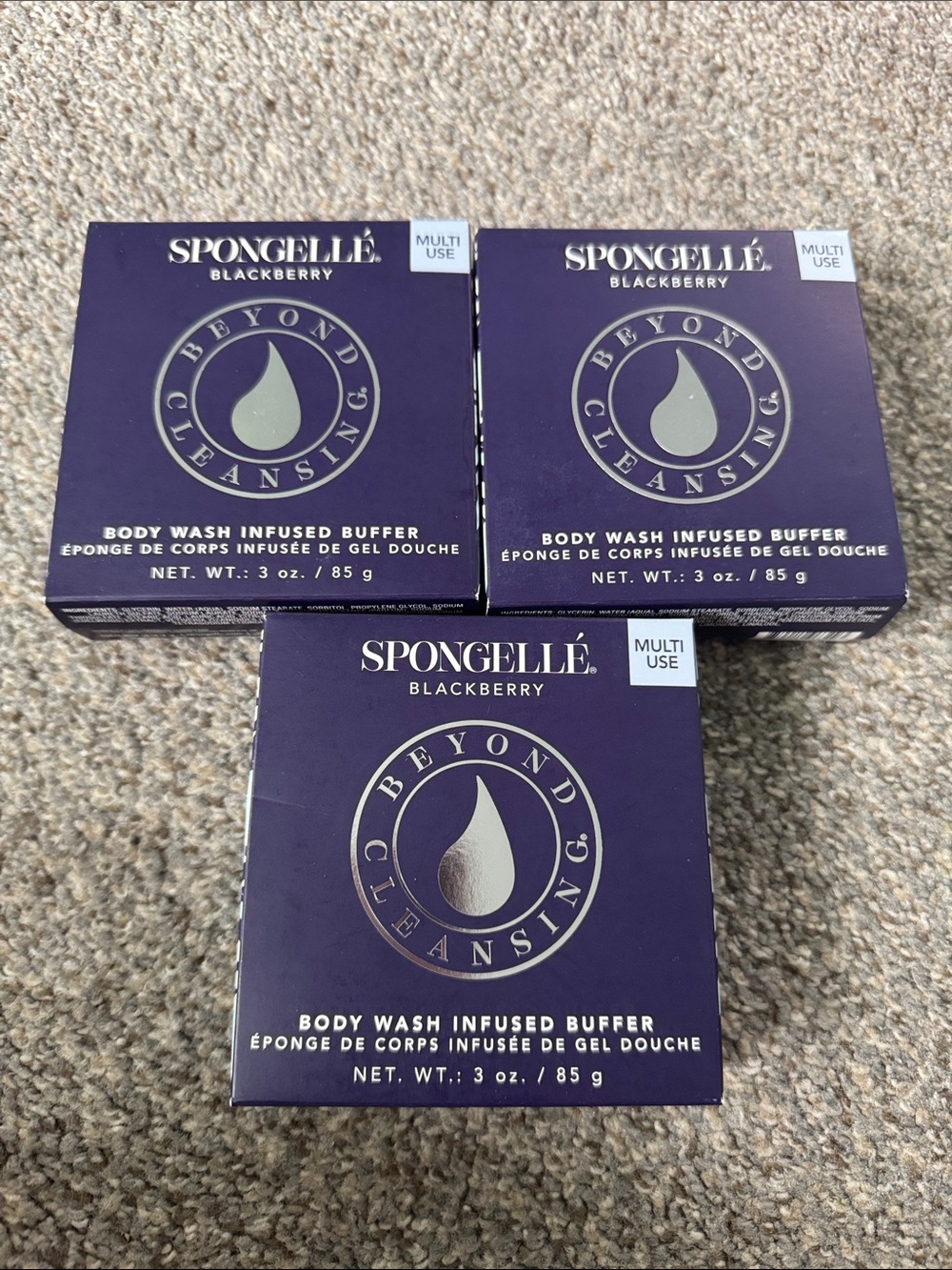 Spongelle Body Buffer Bundle 3 x Blackberry